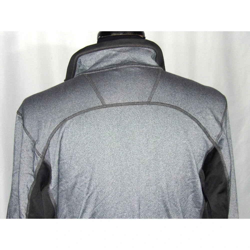 The North Face 100% Polyester Gray Pull Over 1/4 Zip Athletic Jacket Men's Large